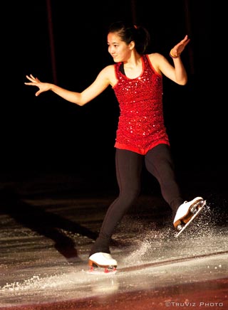Teenager in Rocket Ice Skating Rink's ice skating show.