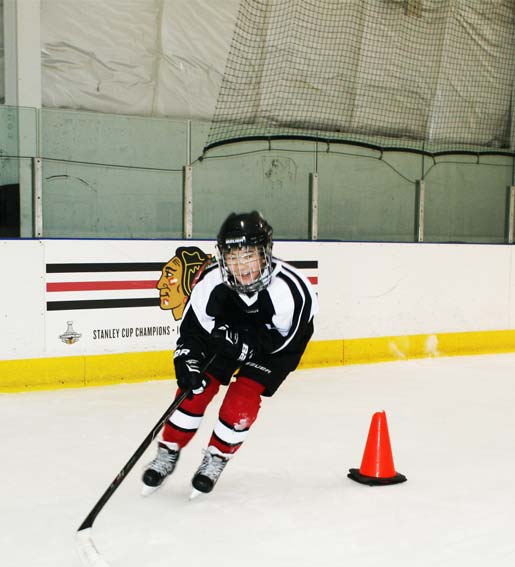 Hockey Lessons Cone Drills at Rocket Ice Skating Rink