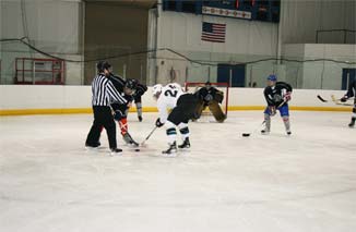 Puck Drop at an Adult Hockey League Game opt | Rocket Ice Arena | 630-679-1700