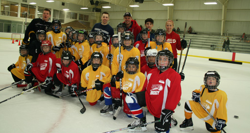 Rocket Ice ice skating near Plainfield youth hockey group.