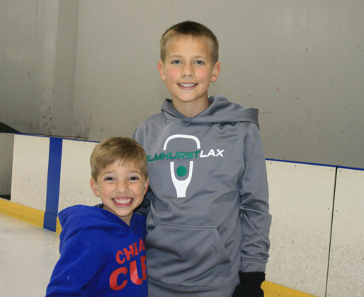 Ice skating rink near Woodridge - kids having fun at Rocket Ice.