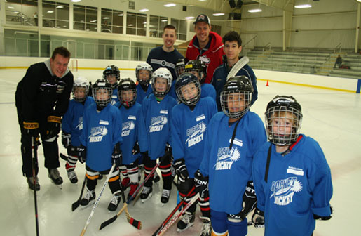 Ice skating rink near Woodridge - Youth hockey kids at Rocket Ice.