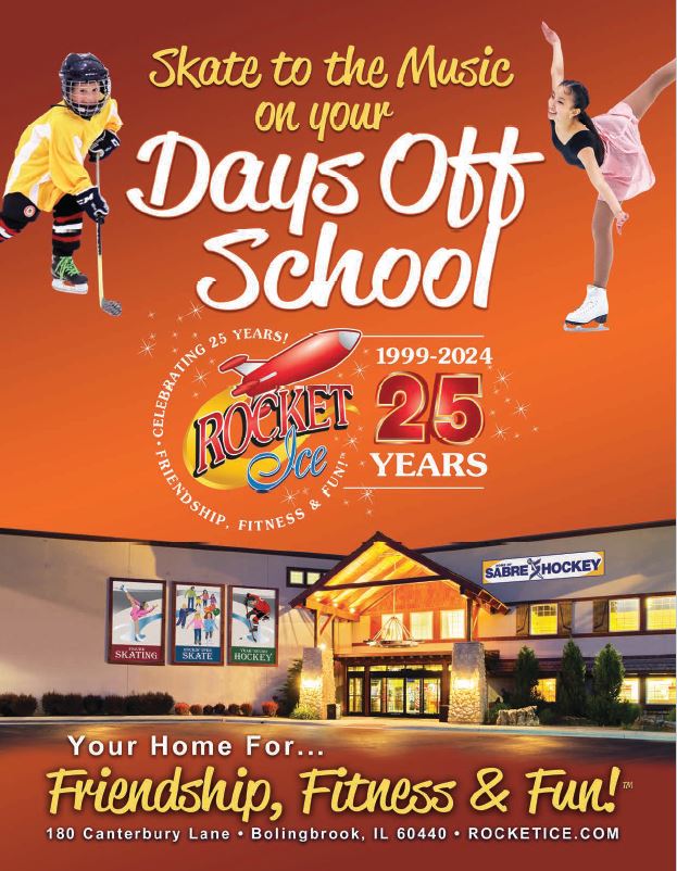 Skate to the music on your day off school. Skaters enjoying skating on their day off school. Photo of the Rocket Ice Entrance